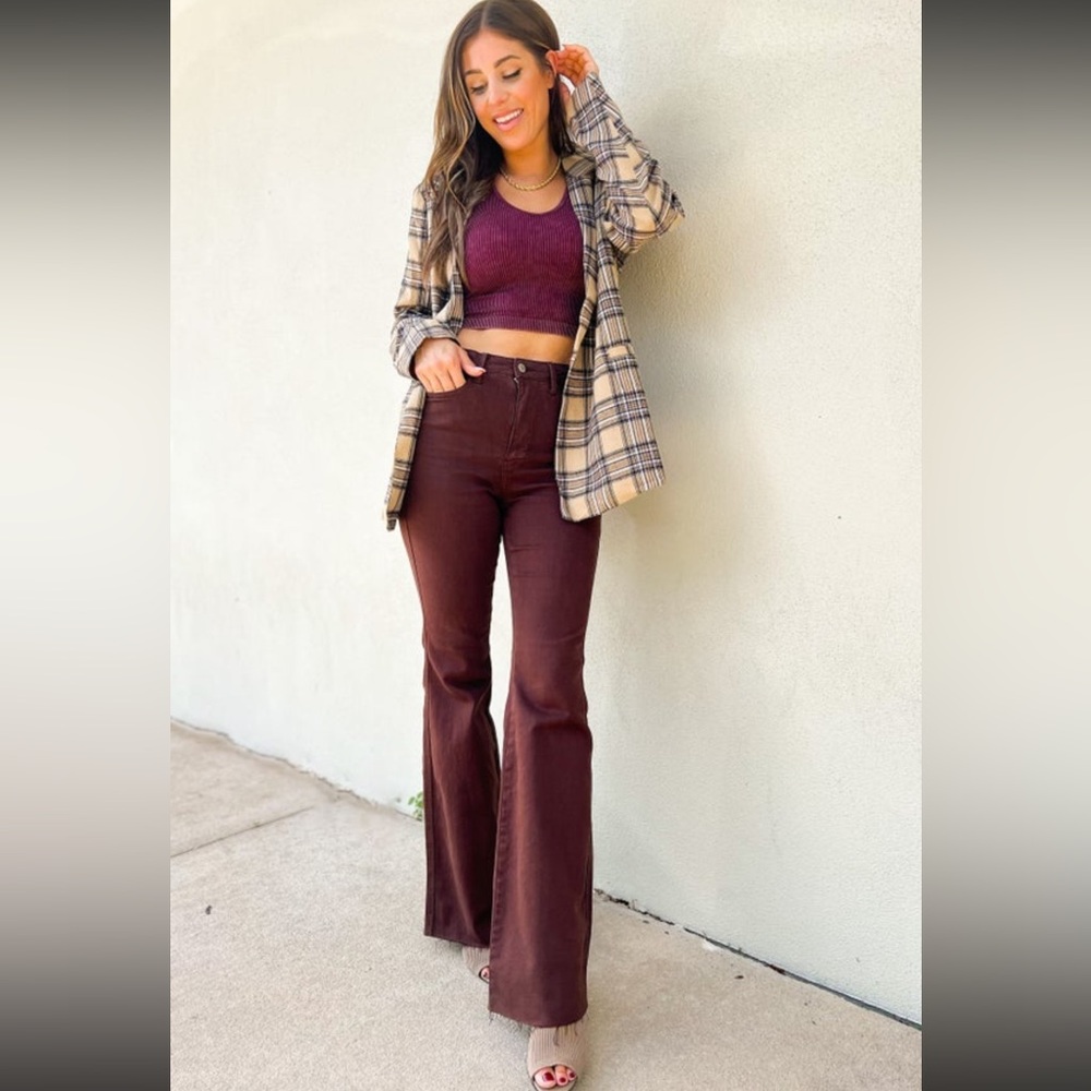 Judy Blue Brown Flare Jeans 🤎